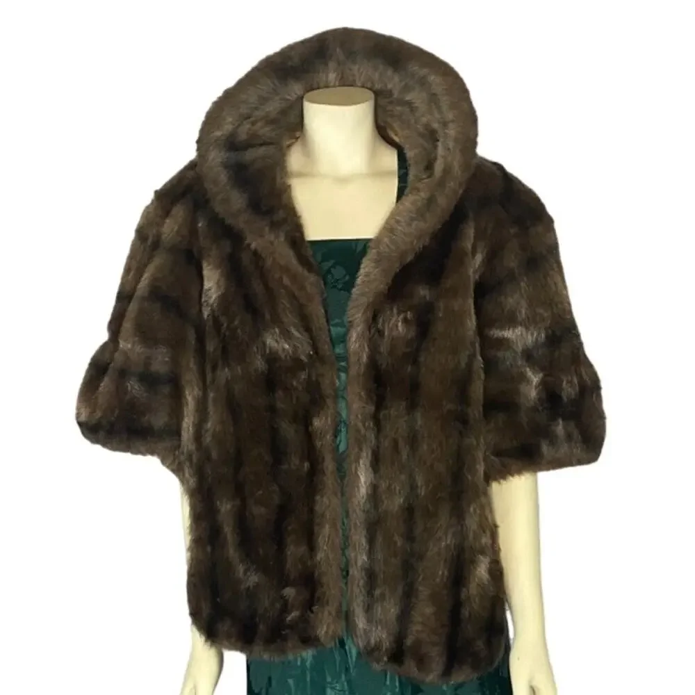 1960s Regina Glenara by Glenoit Mink Fur Stole Capelet Balero Wrap